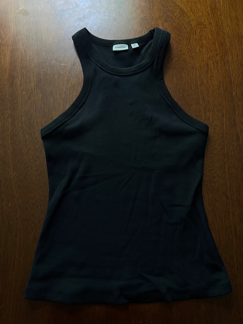 Aritiza Babaton Black Ribbed Tank Top